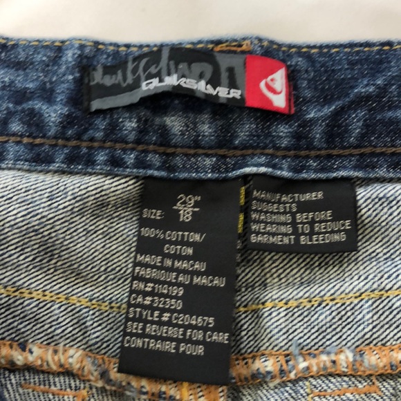 Boys Sz 18 Quick silver jean shorts - Picture 6 of 6